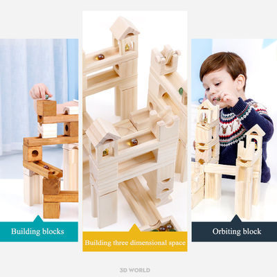 Particelle elementari di marmo di legno educative ISO9001 della pista dei bambini dell'OEM