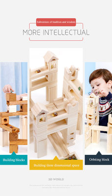 Particelle elementari di marmo di legno educative ISO9001 della pista dei bambini dell'OEM