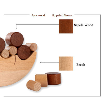 Particelle elementari di legno dell'equilibrio della luna del Montessori dei bambini