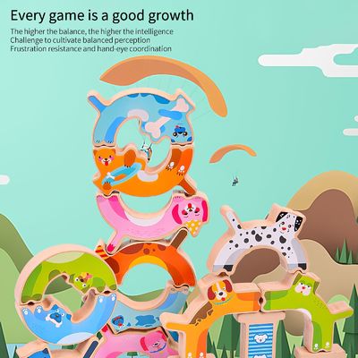 Giochi animali dell'equilibrio del cane educativo della luna del ODM per i bambini