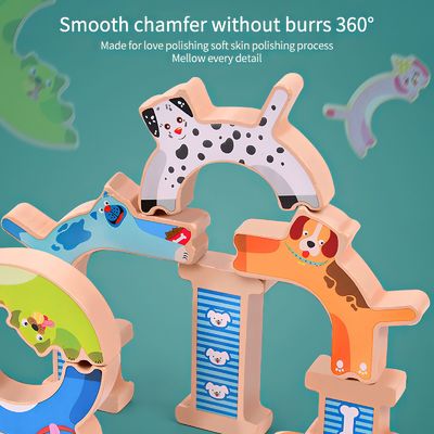 Giochi animali dell'equilibrio del cane educativo della luna del ODM per i bambini