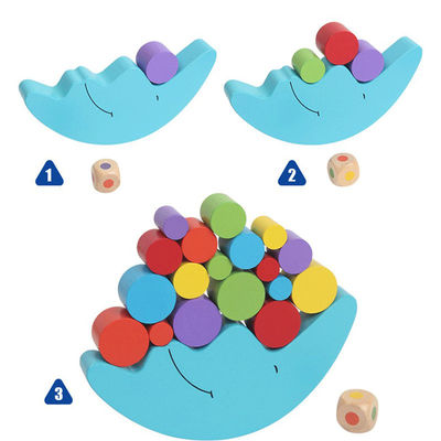 Gioco di legno dell'equilibrio della luna di Montessori per l'apprendimento iniziale