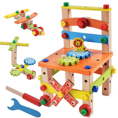 Sedia di legno Toy With Water Based Painted dei bambini di Montessori