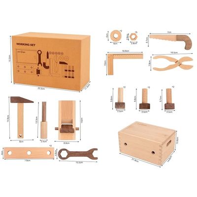Set di strumenti multifunzionale di legno di riparazione di Montessori per i ragazzi
