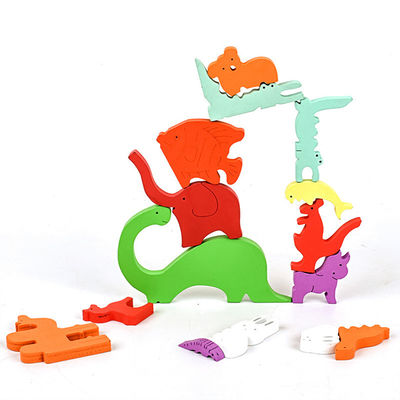 Puzzle animale di legno stereoscopico di iso per istruzione iniziale dei bambini