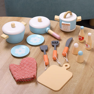 L'istruzione iniziale dei bambini unisex di legno finge i giocattoli della cucina