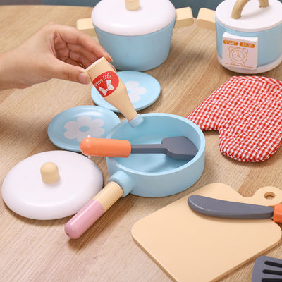 L'istruzione iniziale dei bambini unisex di legno finge i giocattoli della cucina