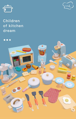 L'istruzione iniziale dei bambini unisex di legno finge i giocattoli della cucina
