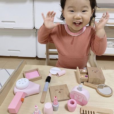 Il Montessori portatile Toy Set cosmetico di legno dei bambini ISO9001