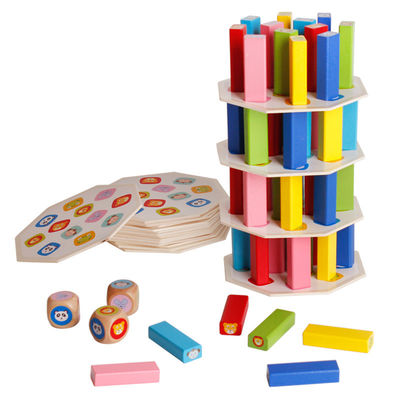 alti giochi da tavolo impilati di legno non tossici 54pcs