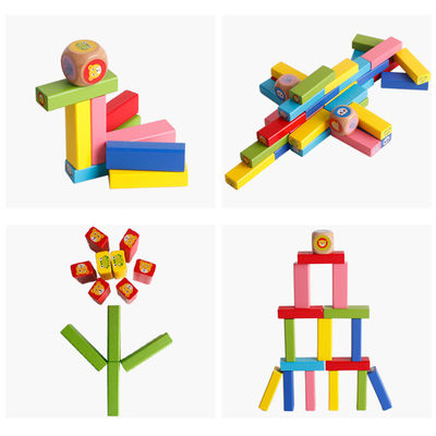 alti giochi da tavolo impilati di legno non tossici 54pcs