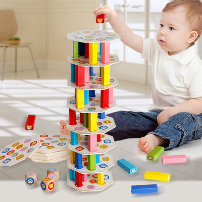 alti giochi da tavolo impilati di legno non tossici 54pcs