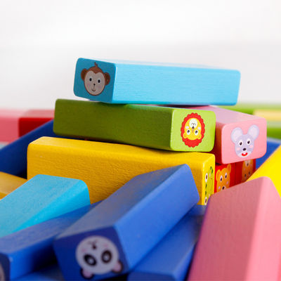 alti giochi da tavolo impilati di legno non tossici 54pcs