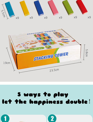 alti giochi da tavolo impilati di legno non tossici 54pcs