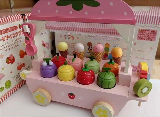 Macchina di legno del cono gelato della simulazione dei bambini