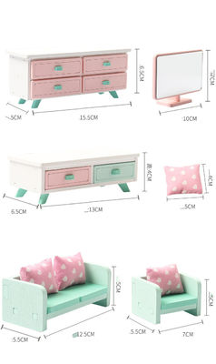 Giocattoli di Mini Montessori Wooden Girls Bedroom senza la sbavatura