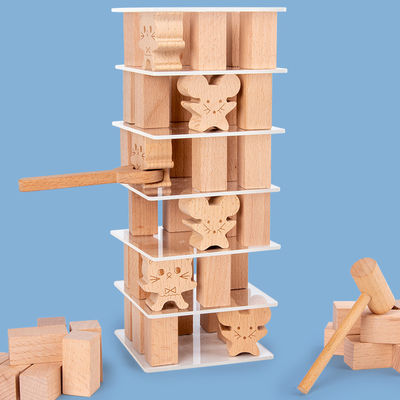 Particella elementare di legno impilata del pino solido dei bambini