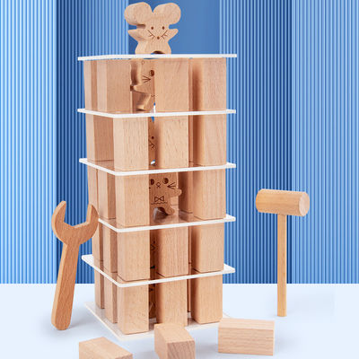 Particella elementare di legno impilata del pino solido dei bambini