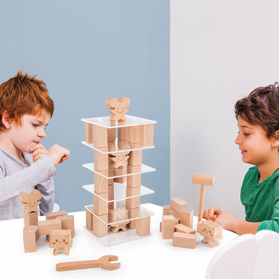 Particella elementare di legno impilata del pino solido dei bambini