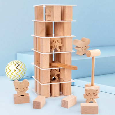 Particella elementare di legno impilata del pino solido dei bambini