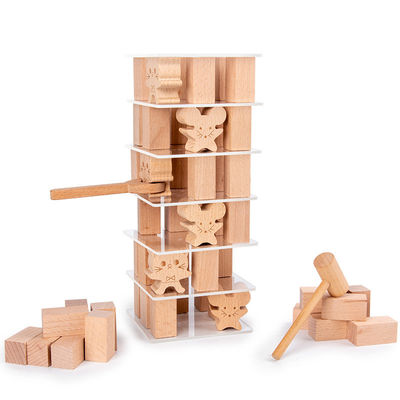 Particella elementare di legno impilata del pino solido dei bambini