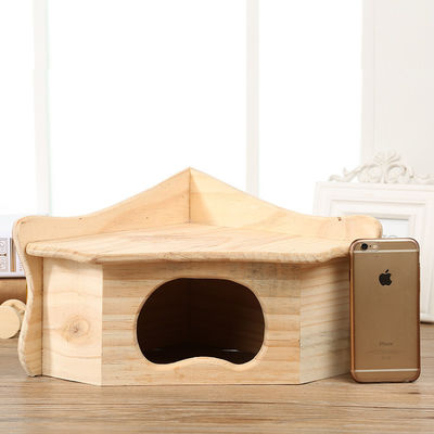 Casetta di legno di colore beige dell'OEM per il criceto