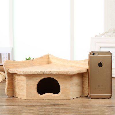 Casetta di legno di colore beige dell'OEM per il criceto