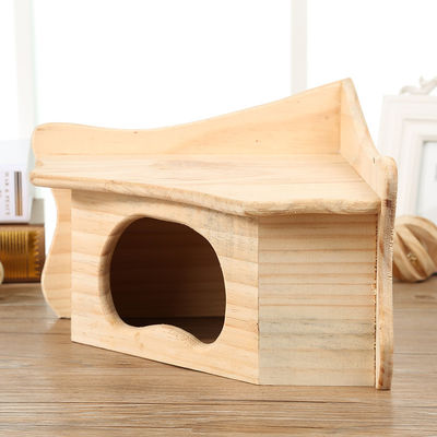 Casetta di legno di colore beige dell'OEM per il criceto