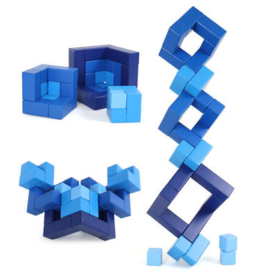 L'istruzione iniziale dei bambini del ODM ha montato i giocattoli di legno di puzzle del blocco