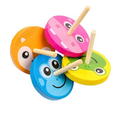 Girobussola di legno Toy Wheel For Stress Relieving dell'arcobaleno dei bambini