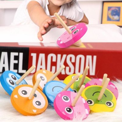 Girobussola di legno Toy Wheel For Stress Relieving dell'arcobaleno dei bambini