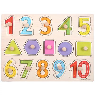Puzzle di legno di stretta 3D Montessori della mano per istruzione infantile