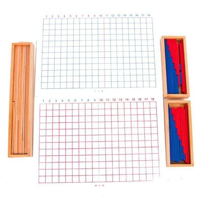 Aggiunta di Montessori e bordo di legno di sottrazione per insegnamento iniziale di matematica