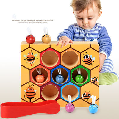 Gioco di legno di coordinazione mano-occhio di Montessori per istruzione iniziale dei bambini