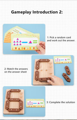 Giocattolo di legno del puzzle di chiarimento di matematica dei bambini