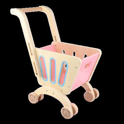 La doppia piattaforma Toy Shopping Trolley di legno dei bambini