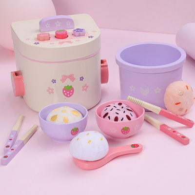 Fornello di riso di legno Toy For Kids Early Education