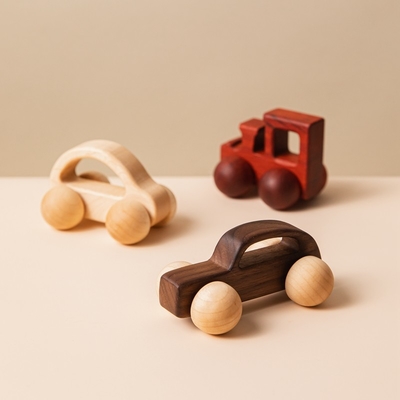 regalo Toy Beech Wood Car Educational Montess della noce nera dell'automobile di Toy Maple Car Mahogany Classic delle particelle elementari del bambino 9/Style