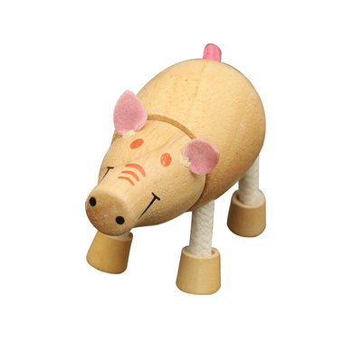 Il piccolo animale di simulazione di legno blocca le particelle elementari di infanzia di Forest Farm Animal Dolls Early