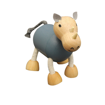Il piccolo animale di simulazione di legno blocca le particelle elementari di infanzia di Forest Farm Animal Dolls Early
