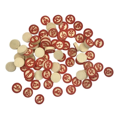 Gioco di legno d'annata di bingo di scacchi con 40 carte DIY di numero di bingo