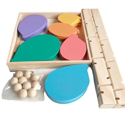 Montessori Toy Blocks Wooden Music Tree educativo con il legno di marmo di intelligenza dei bambini dei bambini del bambino del gioco della pista di funzionamento della palla