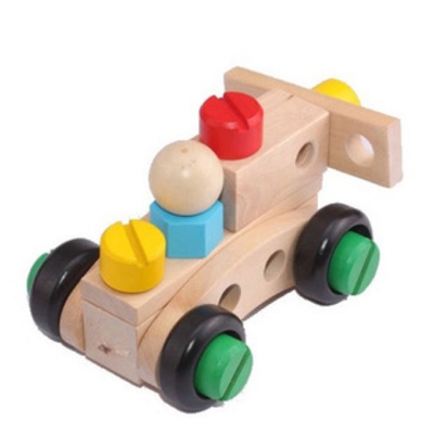 L'automobile Toy Solid Wood Assembly Intelligence dell'Assemblea dello smontaggio di intelligenza del beneficio dei bambini 30 pezzi avvita il giocattolo