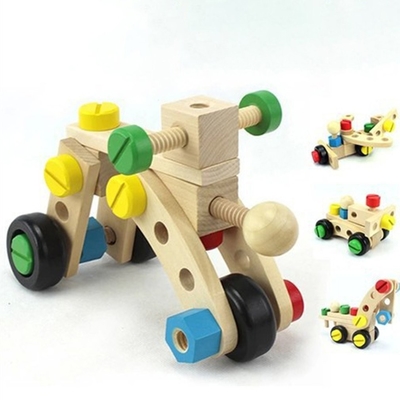 L'automobile Toy Solid Wood Assembly Intelligence dell'Assemblea dello smontaggio di intelligenza del beneficio dei bambini 30 pezzi avvita il giocattolo