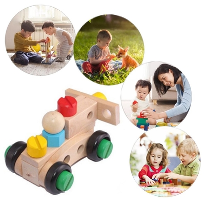 L'automobile Toy Solid Wood Assembly Intelligence dell'Assemblea dello smontaggio di intelligenza del beneficio dei bambini 30 pezzi avvita il giocattolo