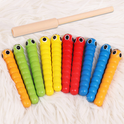 Giocattoli educativi di cattura di Montessori degli accessori di legno dei giocattoli dei vermi 1 del gioco 5 dell'insetto di legno