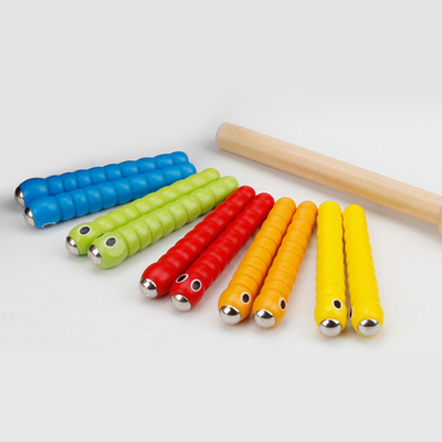 Giocattoli educativi di cattura di Montessori degli accessori di legno dei giocattoli dei vermi 1 del gioco 5 dell'insetto di legno