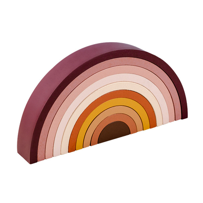 Giocattolo educativo d'impilamento creativo non tossico di legno del gioco dell'equilibrio di Toy Safe DIY del bambino della particella elementare dell'arcobaleno di Montessori
