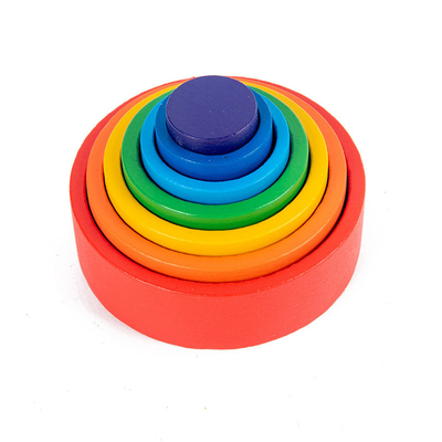 Particelle elementari di legno dell'arcobaleno di Montessori del bambino educative