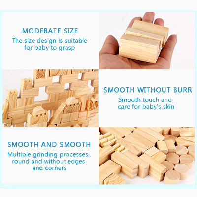 Grani di legno di istruzione di Montessori che impilano i giocattoli Parenting dei bambini di prima infanzia dei bambini di asilo delle particelle elementari